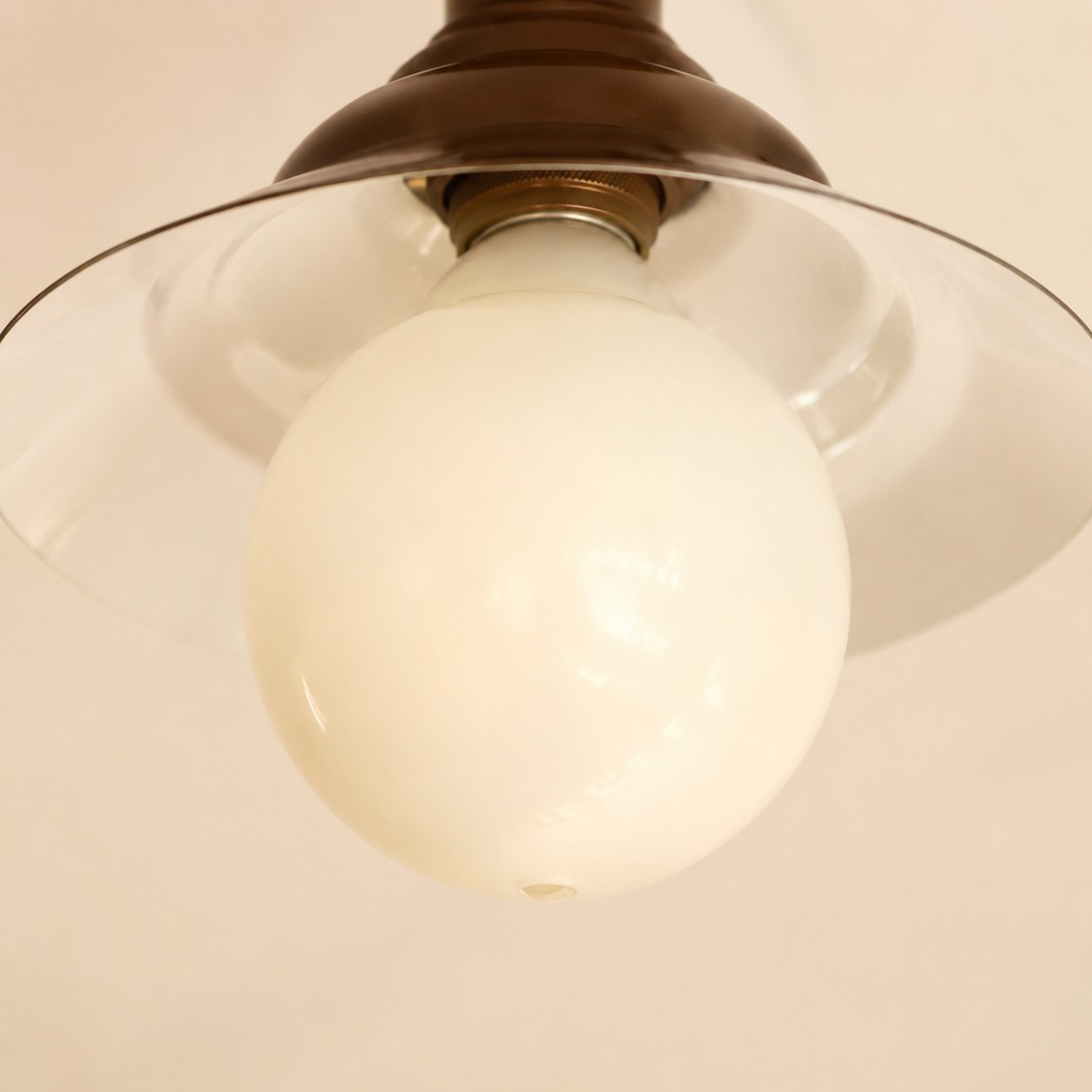 Ceiling light socket and shade detail