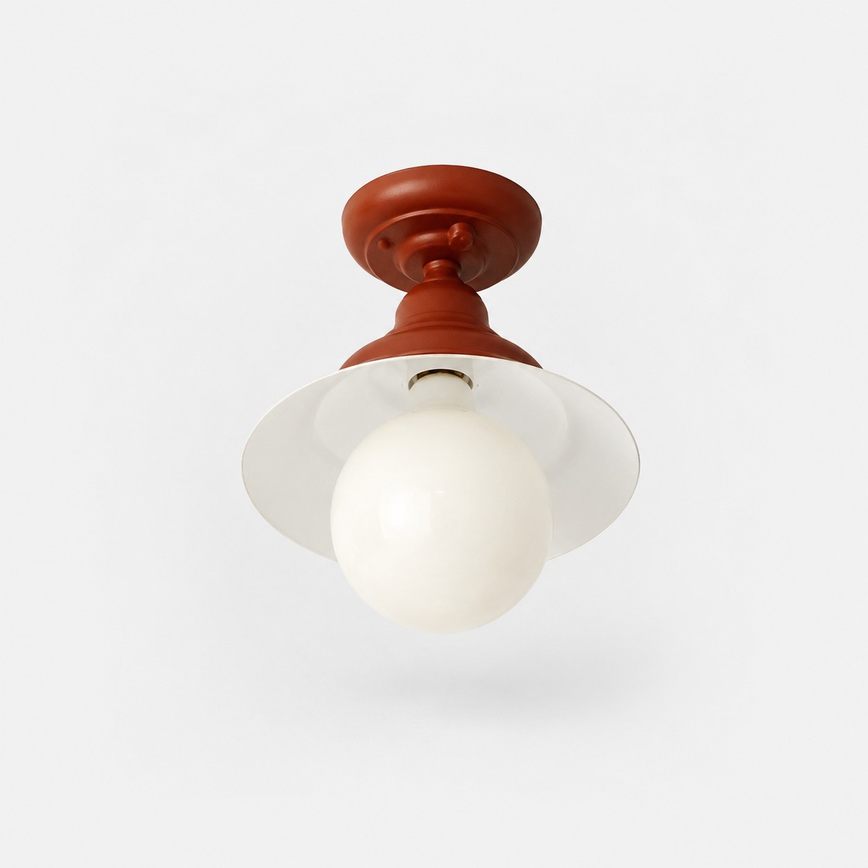 Vermilion red vintage metal ceiling light